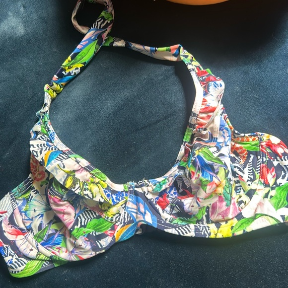 Midnight Grace Multi-Color Bikini Top Size 34DD - Picture 2 of 6